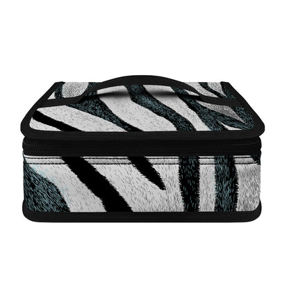 White Tiger Stripe Pattern Print Small Lunch Bag