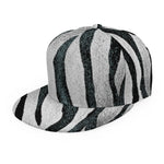 White Tiger Stripe Pattern Print Snapback Cap