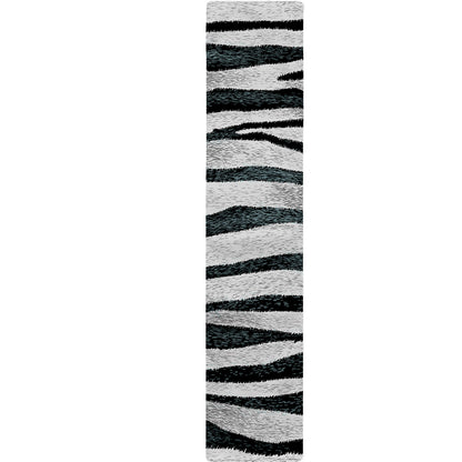 White Tiger Stripe Pattern Print Table Runner