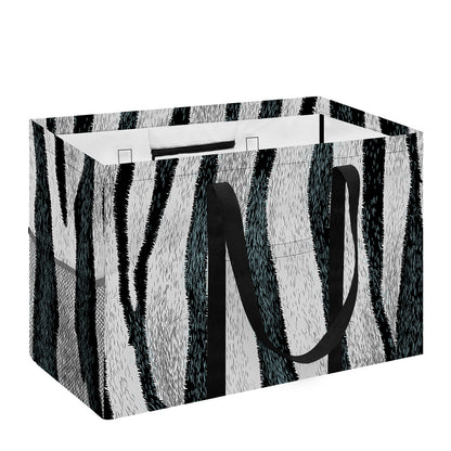 White Tiger Stripe Pattern Print Utility Tote Bag