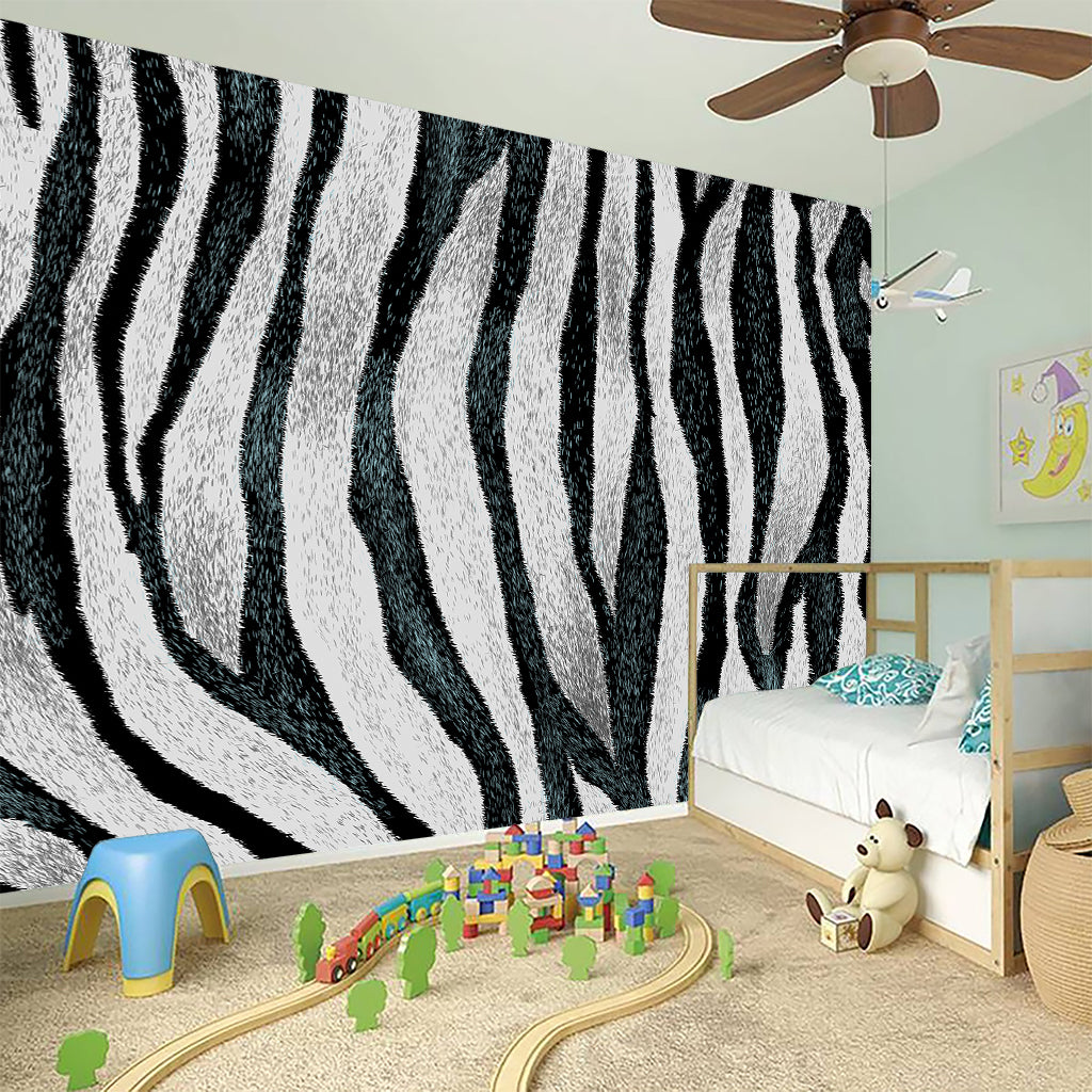 White Tiger Stripe Pattern Print Wall Sticker