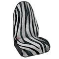 White Tiger Stripe Pattern Print Waterproof Car Seat Cover
