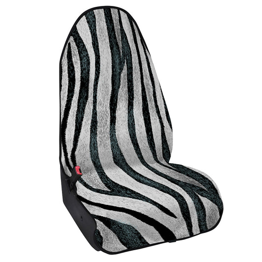 White Tiger Stripe Pattern Print Waterproof Car Seat Cover