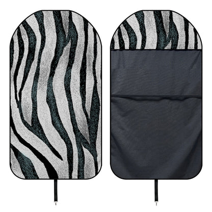 White Tiger Stripe Pattern Print Waterproof Car Seat Cover