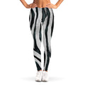 White Tiger Stripe Pattern Print Women's Leggings