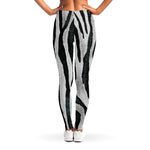 White Tiger Stripe Pattern Print Women's Leggings