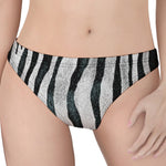 White Tiger Stripe Pattern Print Women's Thong
