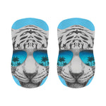 White Tiger With Sunglasses Print Bar Stool Covers