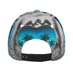 White Tiger With Sunglasses Print Baseball Cap