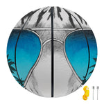 White Tiger With Sunglasses Print Basketball