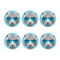 White Tiger With Sunglasses Print Coaster Set