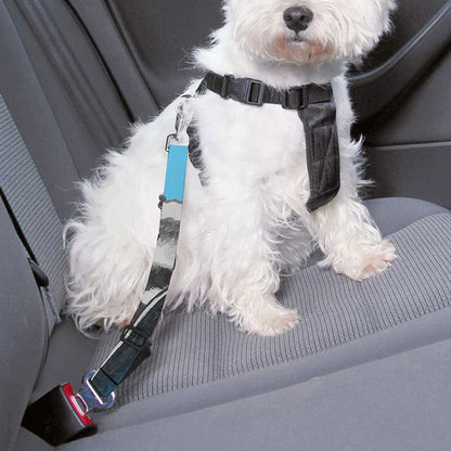 White Tiger With Sunglasses Print Dog Seat Belt