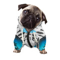 White Tiger With Sunglasses Print Dog Zip Up Hoodie