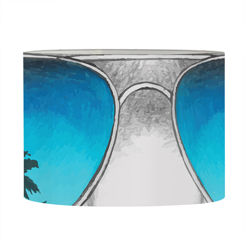 White Tiger With Sunglasses Print Drum Lamp Shade