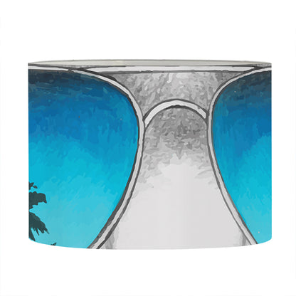 White Tiger With Sunglasses Print Drum Lamp Shade