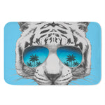 White Tiger With Sunglasses Print Indoor Door Mat