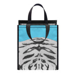 White Tiger With Sunglasses Print Insulated Lunch Tote