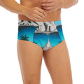 White Tiger With Sunglasses Print Men's Briefs