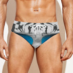 White Tiger With Sunglasses Print Men's Swim Briefs