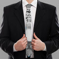 White Tiger With Sunglasses Print Necktie