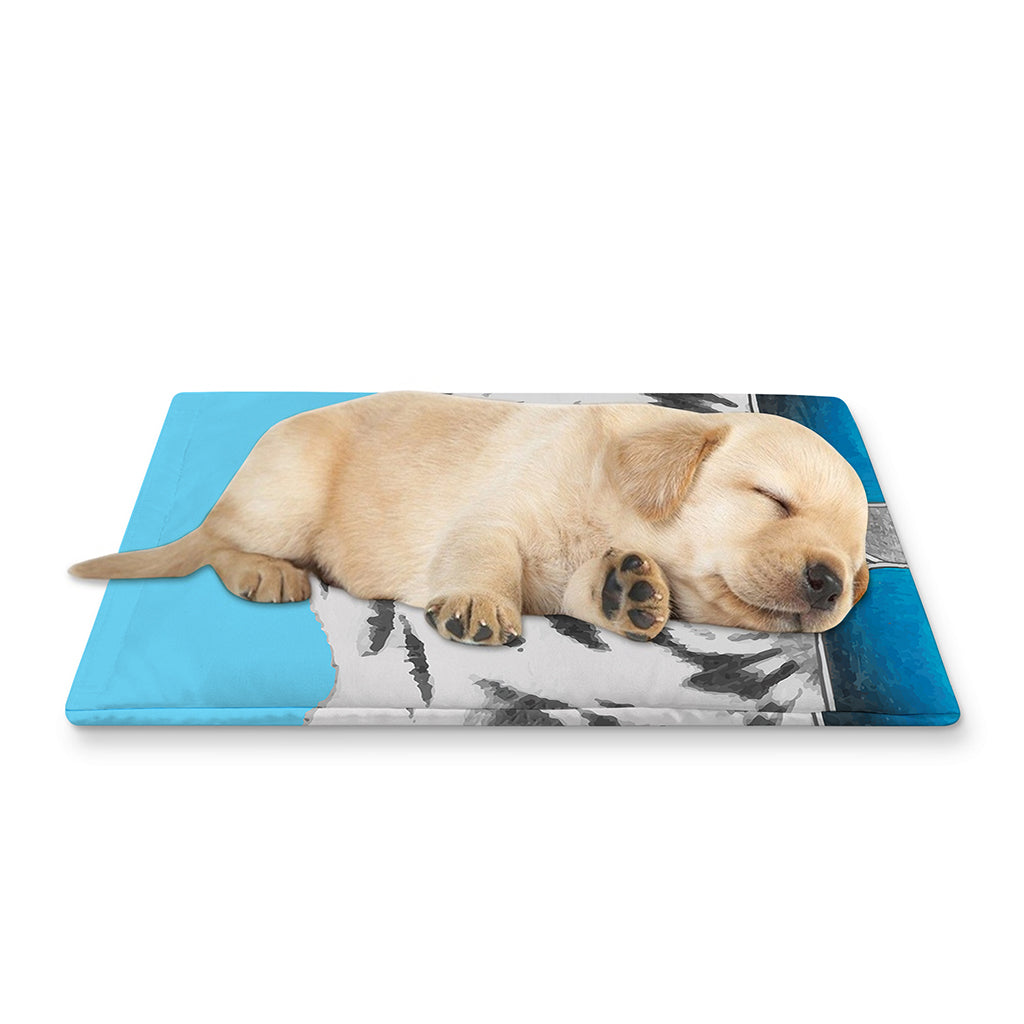 White Tiger With Sunglasses Print Pet Cooling Mat Cover