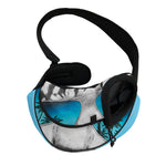 White Tiger With Sunglasses Print Pet Sling Carrier