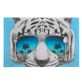 White Tiger With Sunglasses Print Placemat