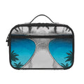 White Tiger With Sunglasses Print Portable Lunch Bag
