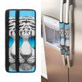 White Tiger With Sunglasses Print Refrigerator Handle Covers