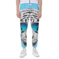 White Tiger With Sunglasses Print Joggers