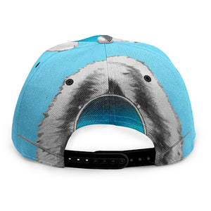 White Tiger With Sunglasses Print Snapback Cap