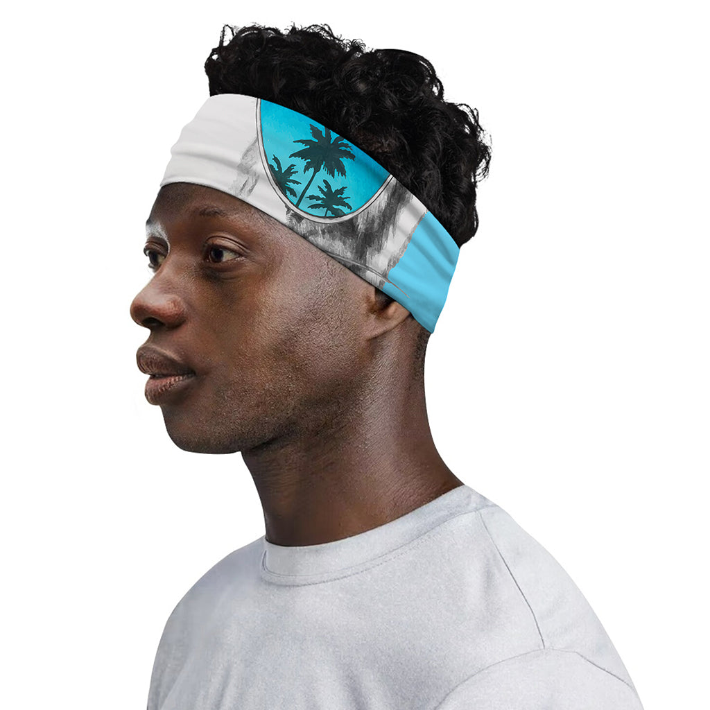 White Tiger With Sunglasses Print Sports Headband