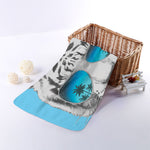White Tiger With Sunglasses Print Towel
