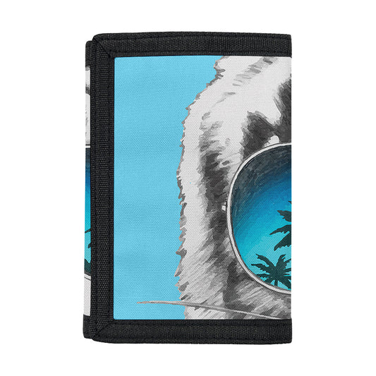White Tiger With Sunglasses Print Trifold Wallet