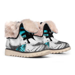 White Tiger With Sunglasses Print Winter Boots
