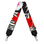 White Tropical Hibiscus Pattern Print Bag Strap