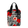 White Tropical Hibiscus Pattern Print Bible Tote Bag
