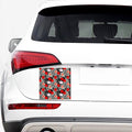 White Tropical Hibiscus Pattern Print Car Sticker