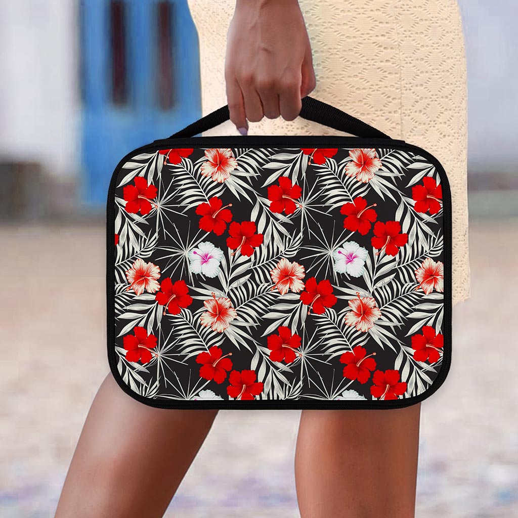 White Tropical Hibiscus Pattern Print Classic Bible Case