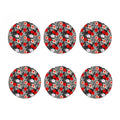 White Tropical Hibiscus Pattern Print Coaster Set