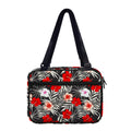 White Tropical Hibiscus Pattern Print Double Strap Bible Bag