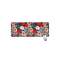 White Tropical Hibiscus Pattern Print Extended Mouse Pad