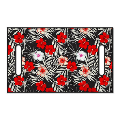 White Tropical Hibiscus Pattern Print Golf Cart Seat Cover