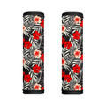 White Tropical Hibiscus Pattern Print Handle Covers