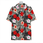 White Tropical Hibiscus Pattern Print Hawaiian Shirt