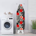 White Tropical Hibiscus Pattern Print Ironing Board Cover