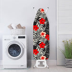 White Tropical Hibiscus Pattern Print Ironing Board Cover