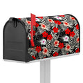 White Tropical Hibiscus Pattern Print Mailbox Cover