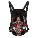 White Tropical Hibiscus Pattern Print Pet Carrier Backpack