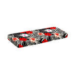 White Tropical Hibiscus Pattern Print Piano Keyboard Cover